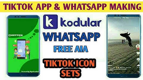 Tiktok app icon sets | Whatsapp Aia free | kodular, Appybuilder, thunkable