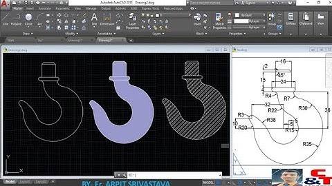 How to draw a crane hook in AutoCAD?