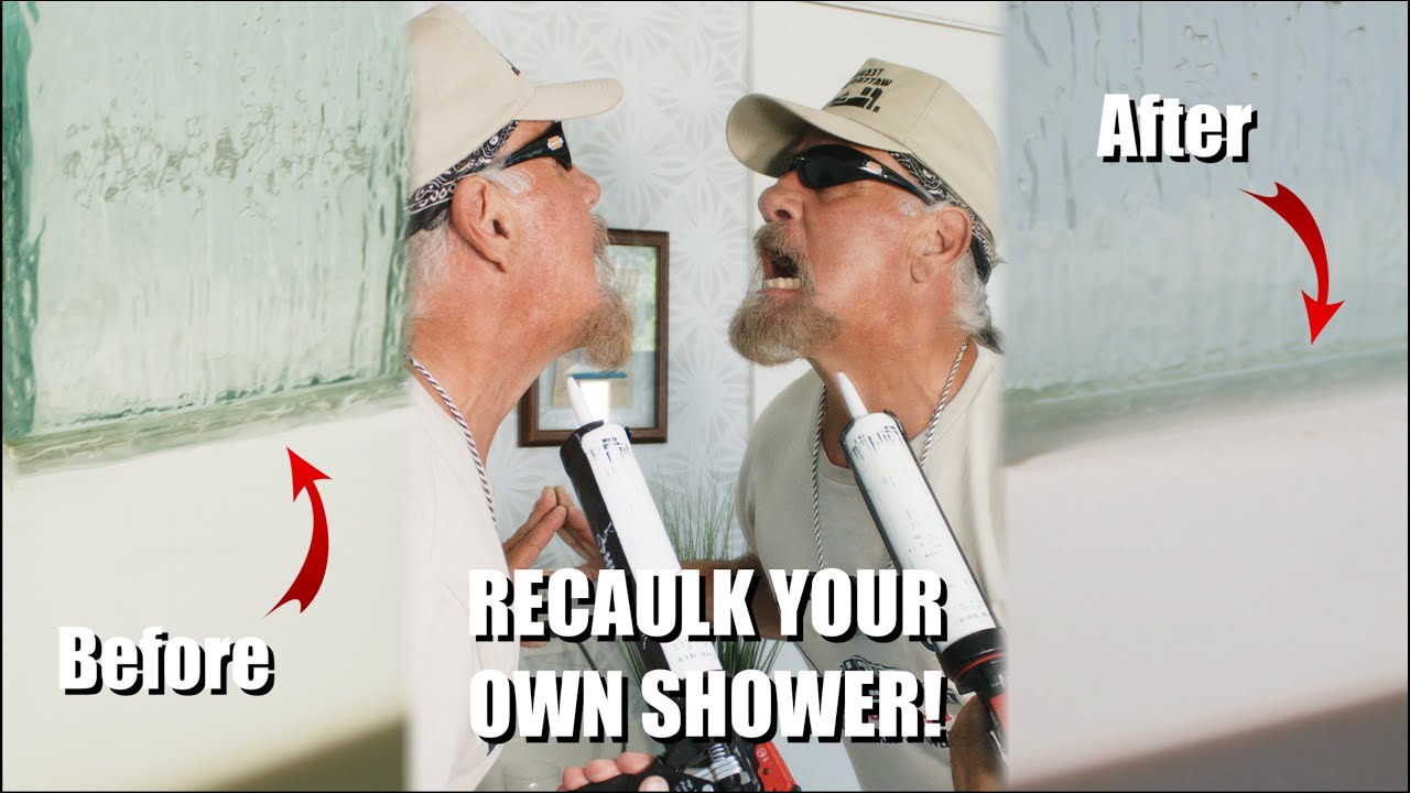 RECAULK YOUR OWN SHOWER!!! YouTube