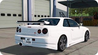 ["Nissan", "Skyline", "GT-R", "R34", "V-Spec", "II", "ETS2", "1.35", "Euro Truck Simulator 2", "euro truck simulator 2", "ets2", "ets2 cars", "ets 2 cars", "ets2 mods", "acceleration", "top speed", "test drive", "driving", "review", "presentation", "inter