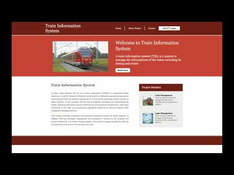 Train Information System | Python Django Project Tutorial