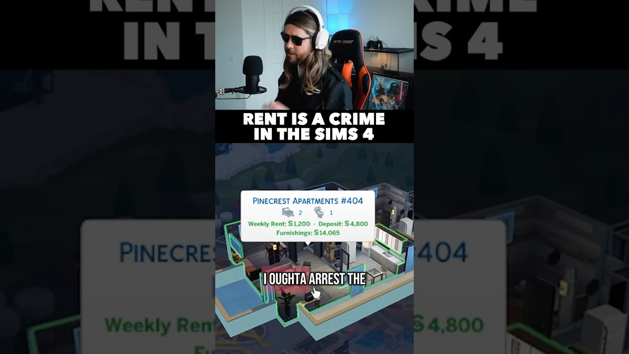 Rent is a crime 🚨😂 #thesims #sims4cc #sims4 #thesims4 #viralshorts #shorts #thor