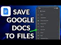 Saving Google Docs to Your iPhone: A Step-by-Step Guide