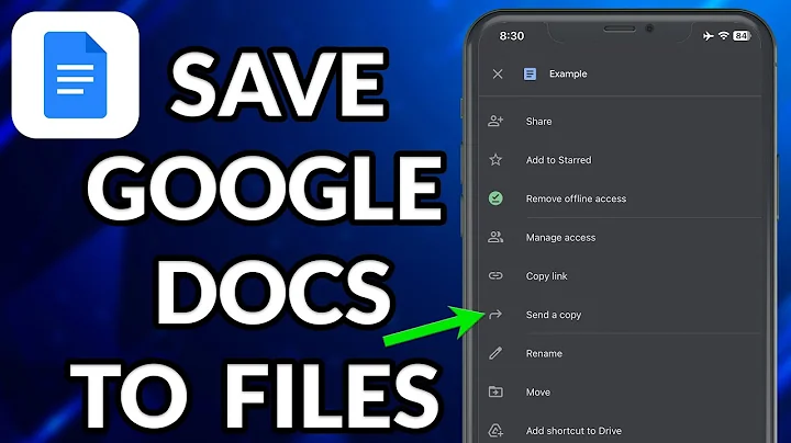How To Save Google Docs To Files On iPhone