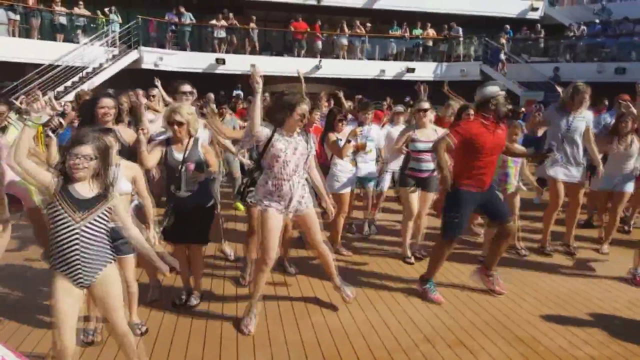 cruise ship pool dance