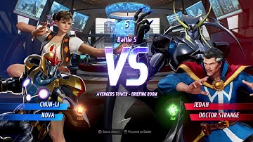 MARVEL VS. CAPCOM: INFINITE Chun-Li Alt.,Nova Alt. Gameplay In Arcade Mode