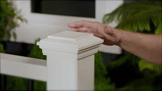 Trex Post Sleeve Cap in Classic White at Lowe's