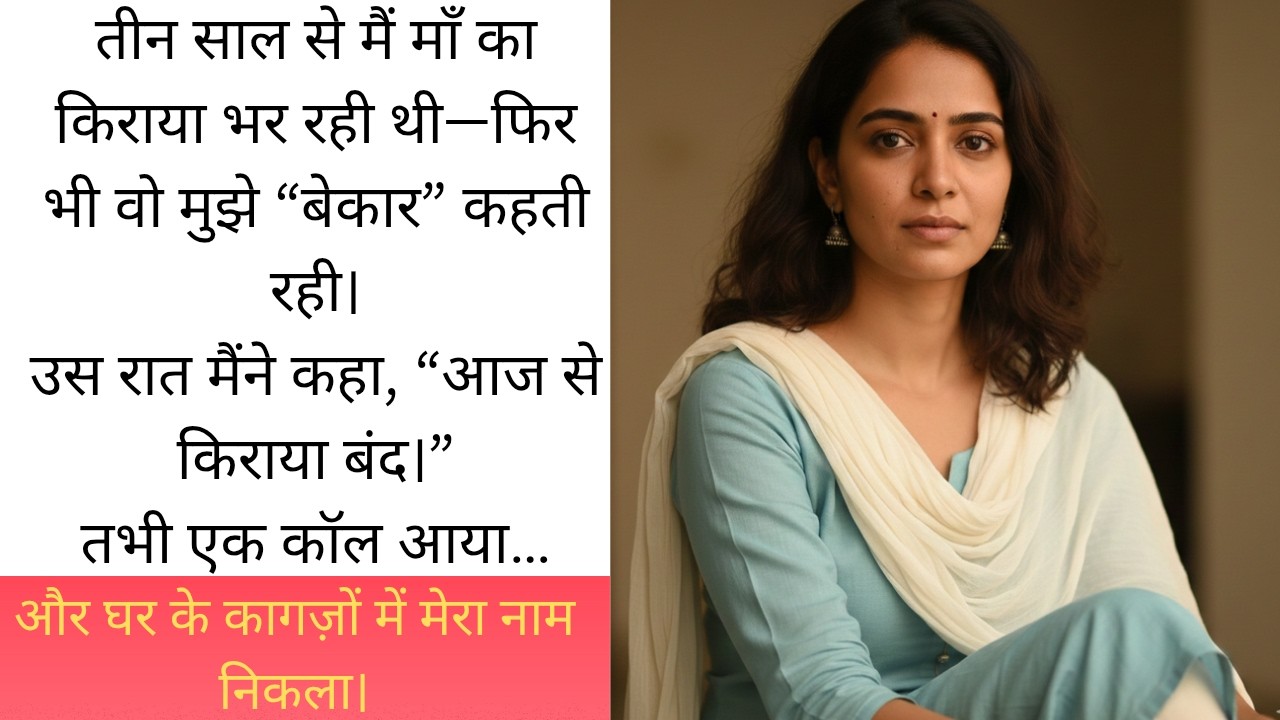 मैंने कहा “किराया बंद”… तभी पता चला घर के कागज़ों में मेरा नाम था!