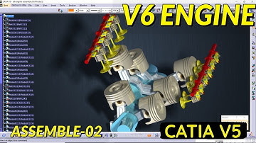 V6 Engine Design in Catia | Assemble Part -02 | Advanced Assembly  | CATIA TUTORIALS