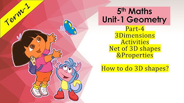 5thMaths T-1U-1GeometryP-4 3D Activity, Net properties of 3D,how to make 3D shapes?#mathsinall