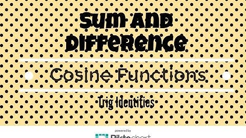 How to verify sum and difference identities with cosine functions