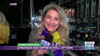 Krewes of Proteus, Orpheus roll Lundi Gras night parades through Uptown New Orleans