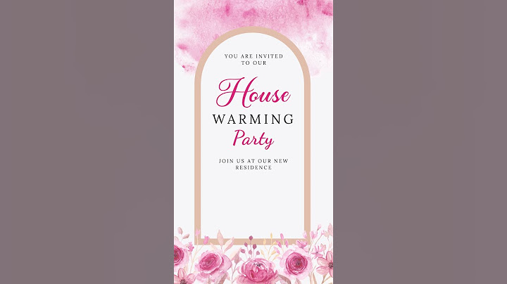 Floral Theme House Warming Invitation