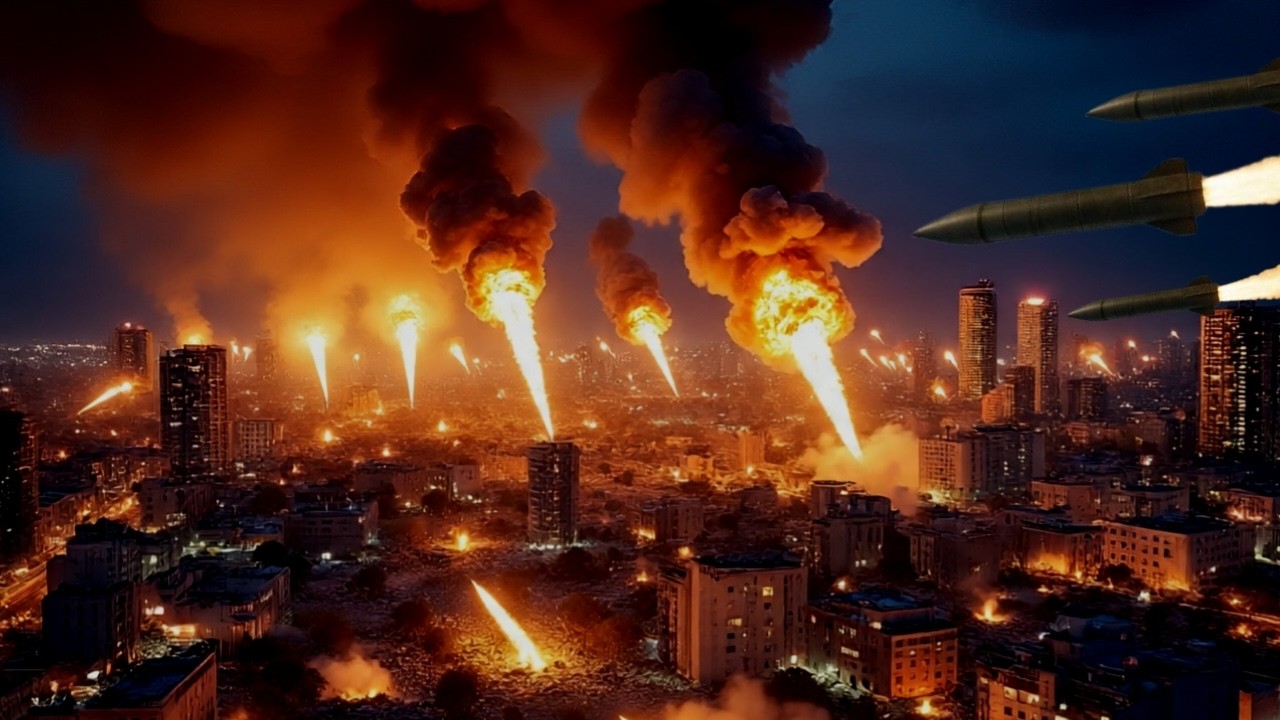 🔴BARU 5 MENIT YANG LALU~Serangan hari ke 4, ratusan Rudal & drone Iran ledakkan 27 titik Israel & AS