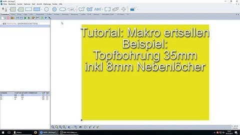 NC Hops 7 Tutorial - Makro für Topfbohrung erstellen