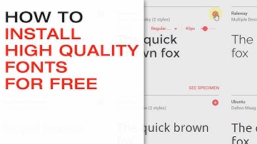 🔴 Install High Quality Fonts for Free