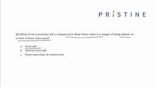 CFA Tutorial: Corporate Finance (Reverse Stock Split Transaction)
