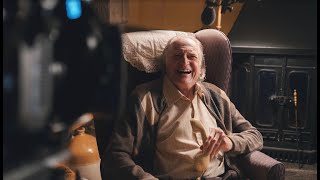 David Bradley tells a joke on the set of ROY