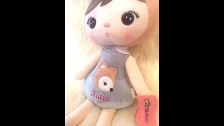 Plush dolls with name- Grey Deer Personalised toy - a perfect gift for baby, children, kids, Newborn
