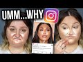 I TRIED FOLLOWING A HUDA BEAUTY INSTAGRAM TUTORIAL..