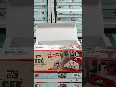 Підлітковий комплект TAC ранфорс / простирадло на гумці Mickey Mouse Cek, видео 1