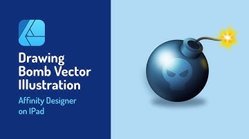 Drawing a Bomb Game Assets Icon Vector Illustration use Affinity Designer on iPad