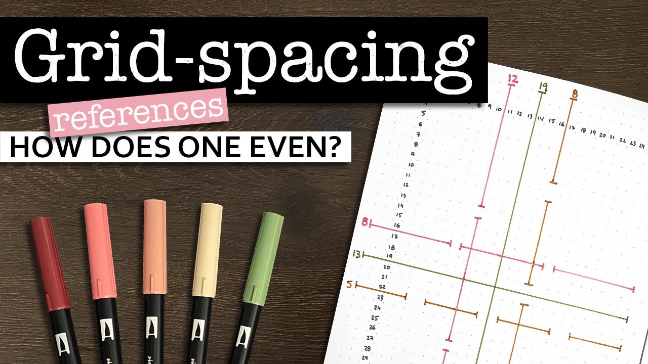 Bullet journal grid spacing guides 💜 What is a grid spacing cheat sheet  and how to use it 