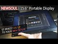 Newsoul Portable Display | GREAT VALUE!  15.6 Monitor Review, Unboxing, Demo