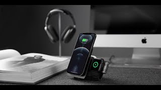 PITAKA MagEZ Slider - 3-in-1 Wireless Charger and Power Bank for iPhone 12/13, AirPods & Apple Watch