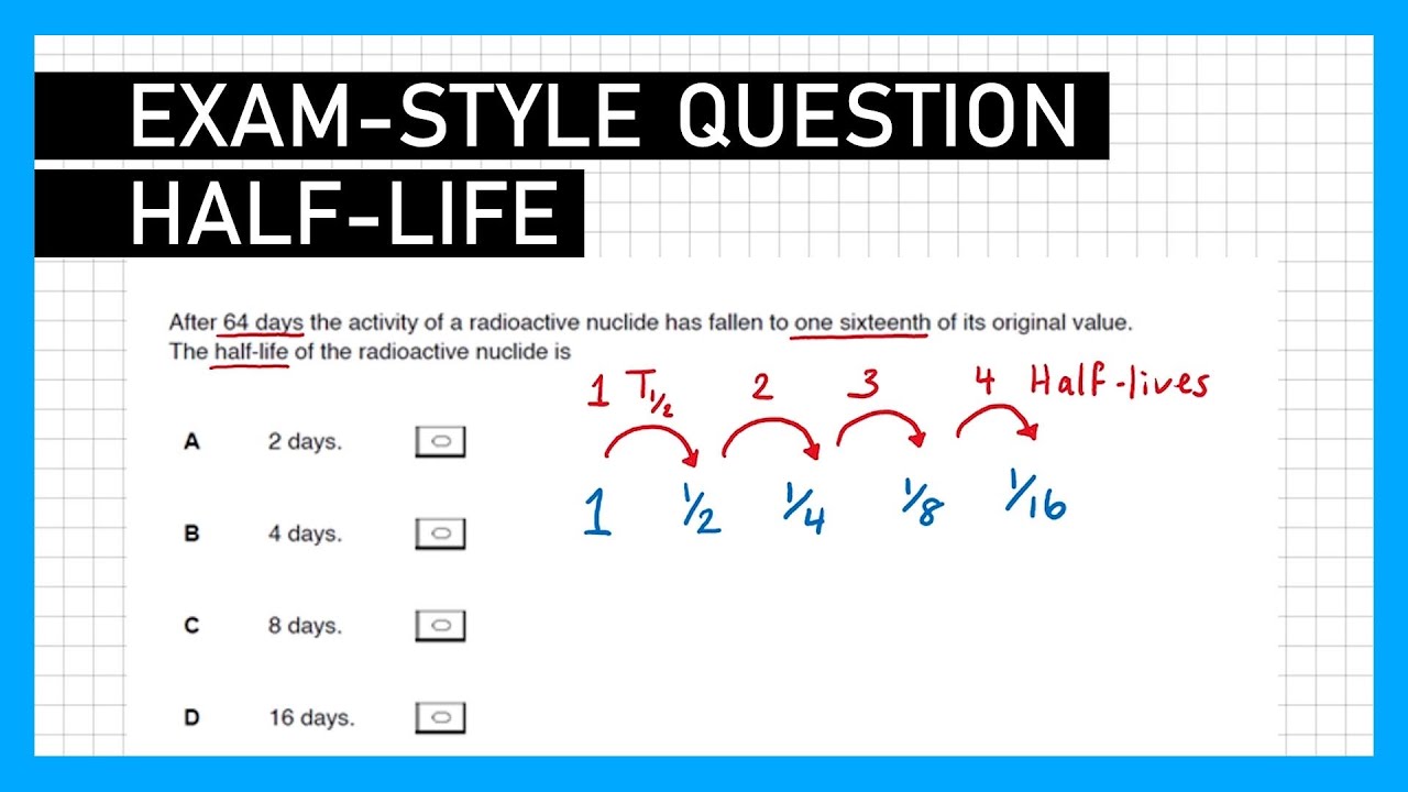 Half-life Calculation Past Exam Question - A Level Physics - YouTube