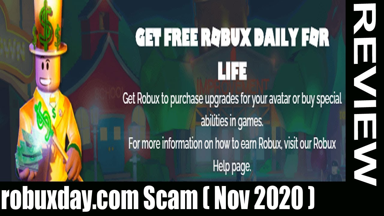 Is Robux Day (robuxday.com) a scam or legit? It claims to give