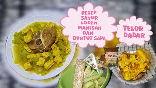 Resep sayur lodeh manisa buntut sapi dan bikin telor dadar #sayurlodehlabusiam #sayurlodeh #cooking