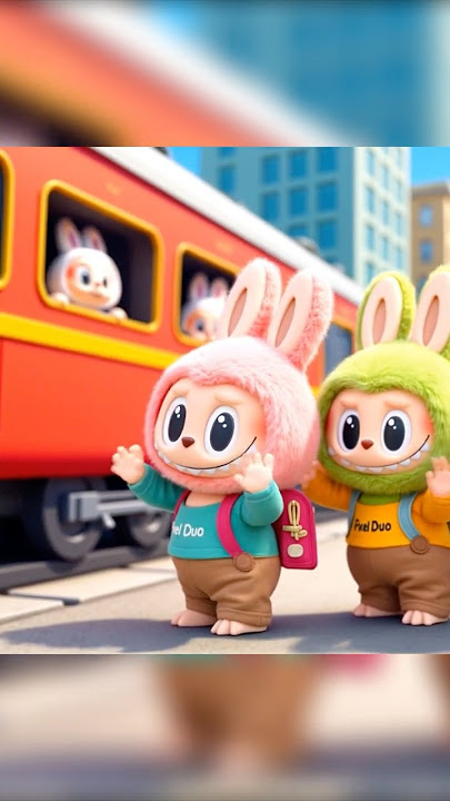 🚗🌇 Serunya Labubu Jalan-Jalan di Kota! Ada Apa Ya? #shorts #laguanak #labubu