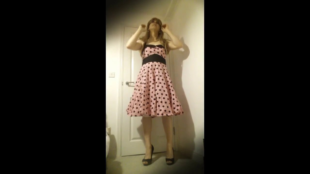 Pink Polka Dot Dress Crossdresser Youtube