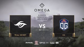 Team Secret vs OG, OMEGA League: Europe, bo5, game 2 [JAM &amp; Maelstorm]