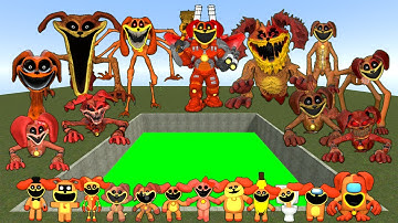 Destroy Smiling Critters Poppy Playtime Monsters Family Chapter 1 2 3 in TOXIC POOL Garry