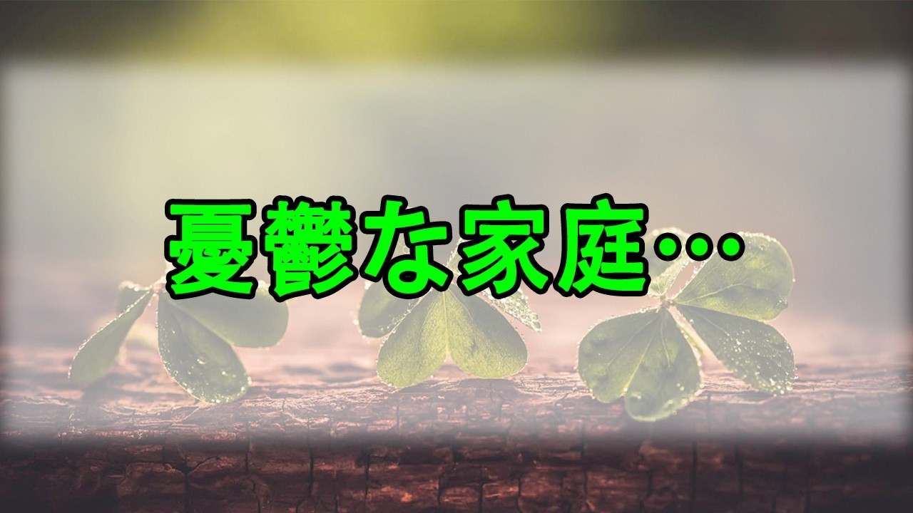 【テレフォン人生相談】 憂鬱な家庭…