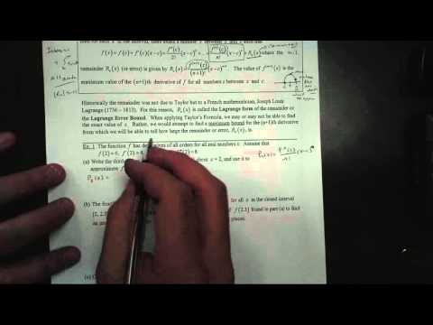 Lagrange Error Bound