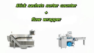 Stick bags sorting counting bagging machine | horizontal flow packing machine with counter function