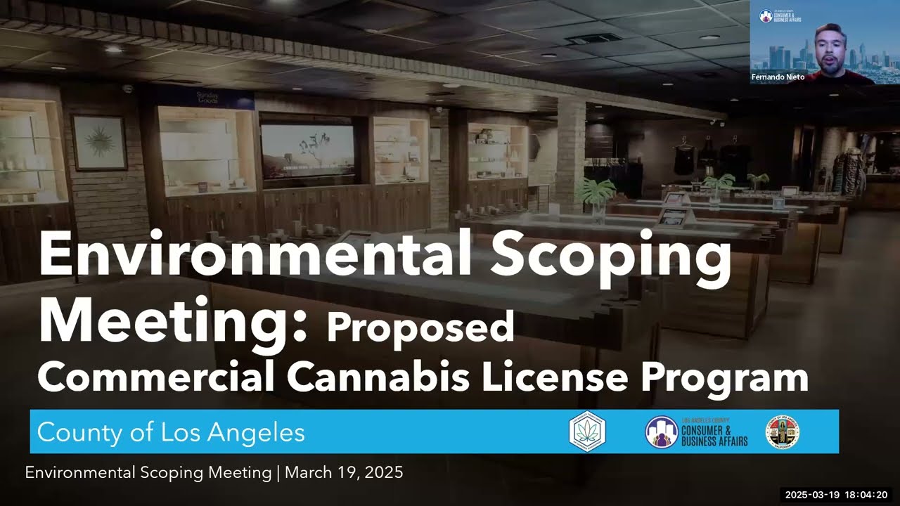 Environmental Scoping Meeting: Proposed Commercial Cannabis Business Licensing Program