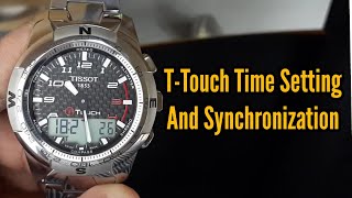 Tissot T-touch watch Time setting and Synchronize | Watch Repair Channel