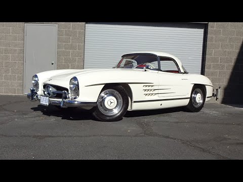 1963-mercedes-benz-300-sl-300sl-roadster-in-white-&-engine-sound-on-my-car-story-with-lou-costabile