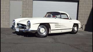 1963 Mercedes-Benz 300 SL 300SL Roadster in White & Engine Sound on My Car Story with Lou Costabile screenshot 2