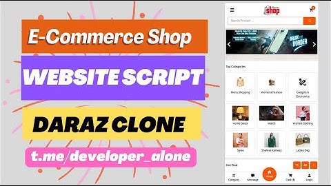 E-Commerce website premium script download | Daraz clone