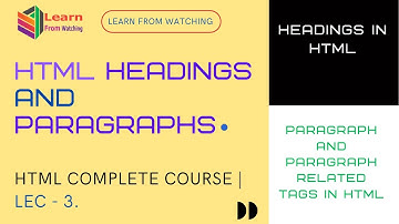 Headings and paragraphs in HTML | HTML Complete course in Urdu/Hindi |   Lec#3