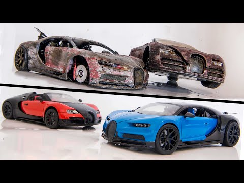 Bugatti Chiron vs Veyron - Restoration Abandoned - New vs Old Model Cars 1/18