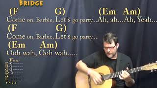 Barbie Girl (AQUA) Guitar Cover Lesson with Chords/Lyrics - Capo 4th