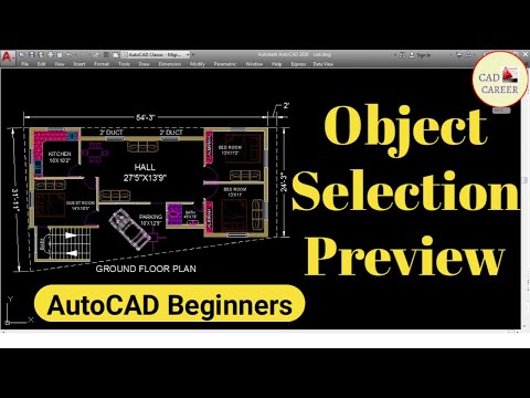 AutoCAD Object Selection Preview | AutoCAD Tutorial For Beginners | CADCAREER