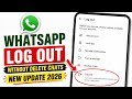 Whatsapp Logout without Deleting Chats New Update 2026 | Whatsapp Log Out Option New Update 2026
