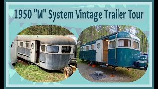 1950 M System Vintage Trailer Tour Before & After Remodel